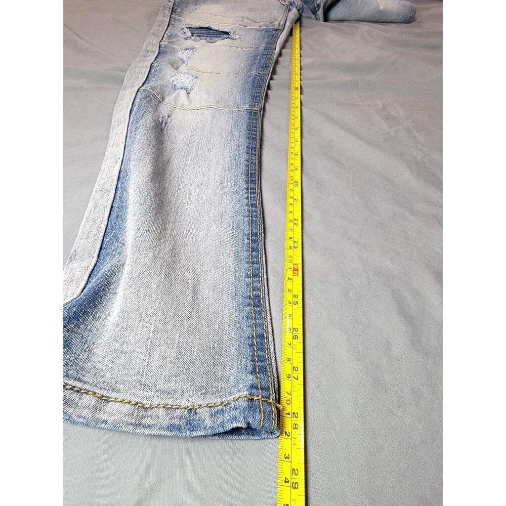 Southpole Skinny Jeans Mens 29x30 Distressed Light Wash Denim Streetwear